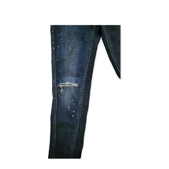 Levis skinny jeans sz 27 High Rise Distressed Ankle Jeans paint Splatter - Picture 4 of 6